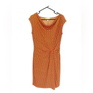 Michael Kors Orange Chain Length Dress / Size S / Sheath Dress / Cowl Neck